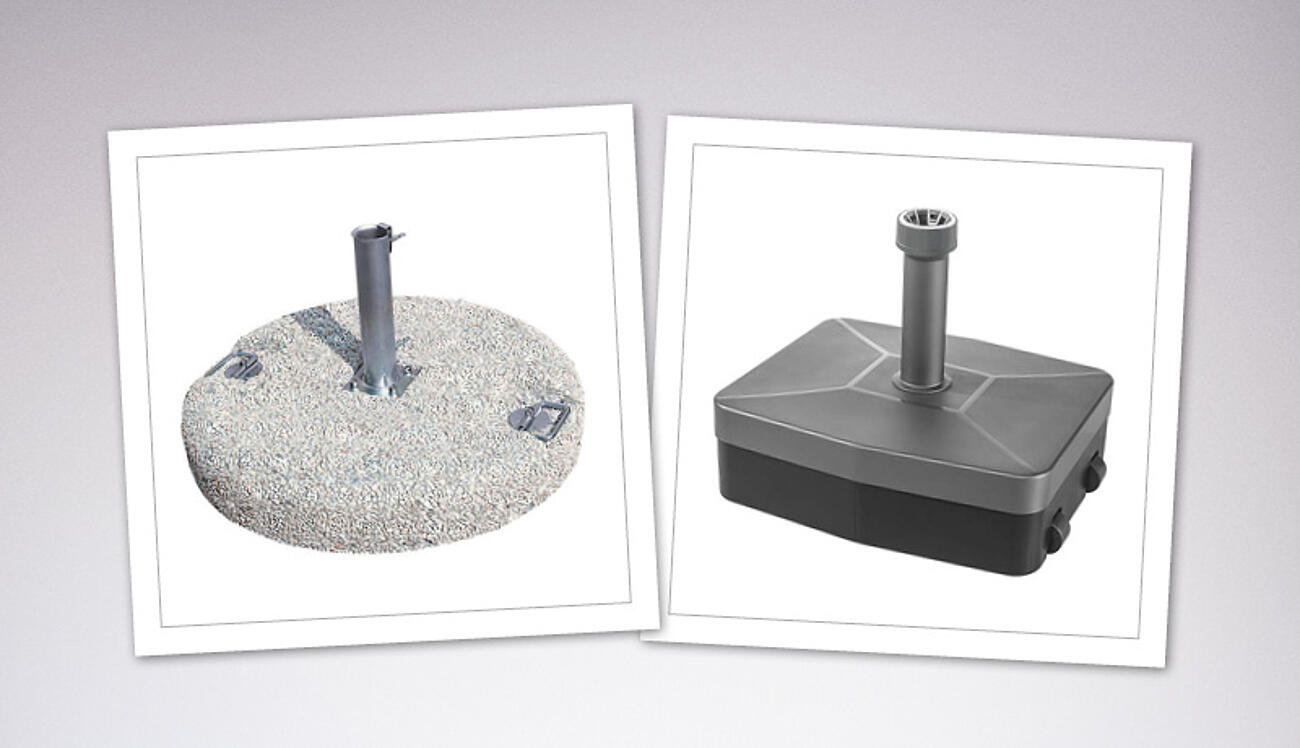 Jesiah Supporto Base Per Ombrellone Da Esterno - Ricambio Universale Con Misure 4,7 Cm E 5,1 Cm, Resistente Agli Agenti Atmosferici