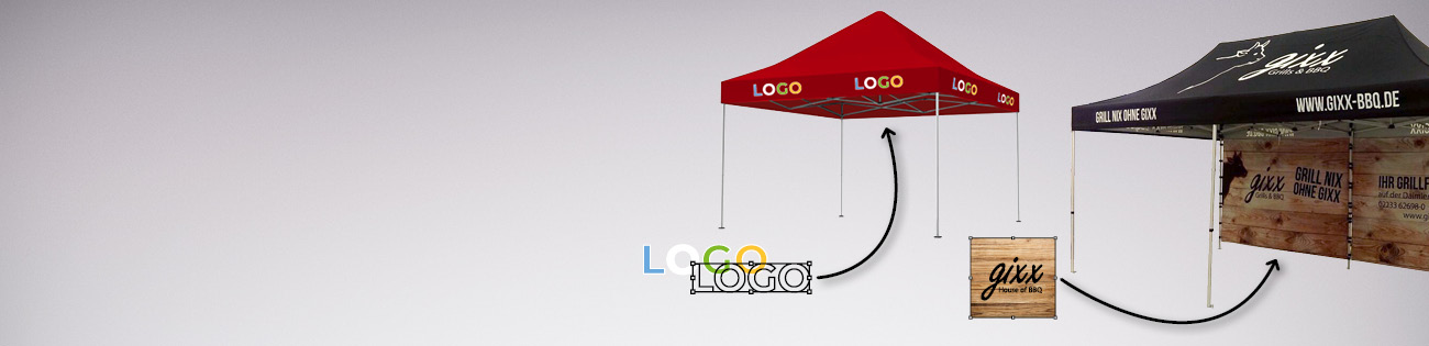 Gazebo pieghevoli con stampa personalizzata Gazebo pieghevoli con stampa personalizzata