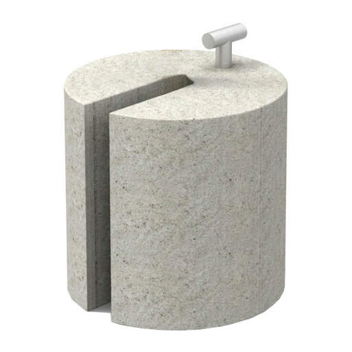 Base rotonda girevole in cemento